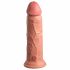 Dildo Siliconico Realistico King Cock Elite con Base a Ventosa e Vibrazione (20cm) - Colore Naturale 