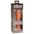 Dildo Realistico Doppio Strato con Ventosa King Cock Elite, Vibrante 20cm (Colore Naturale) 