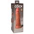 Dildo Realistico Doppio Strato con Ventosa King Cock Elite, Vibrante 20cm (Colore Naturale) 