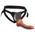 King Cock Elite Comfy - Strap-on con dildo e imbracatura (tonalità scura naturale)