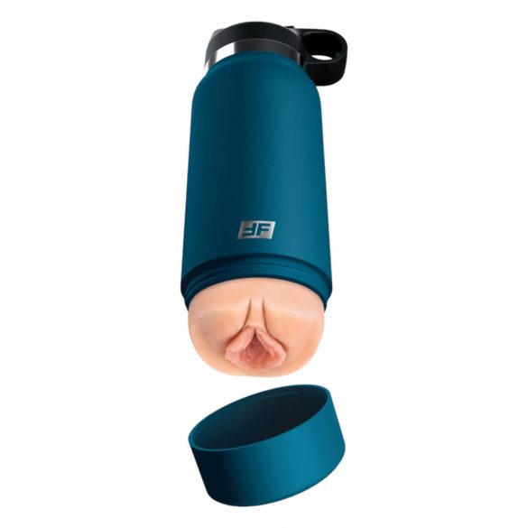 Fuck Flask Private Pleaser - figa finta in una borraccia (blu-naturale) 