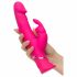 Vibratore Dual Density HappyRabbit con stimolatore clitorideo impermeabile (rosa) 