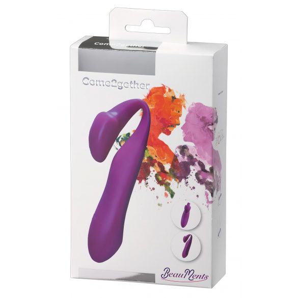 BeauMents Unione - vibratore di coppia ricaricabile e impermeabile (viola) 