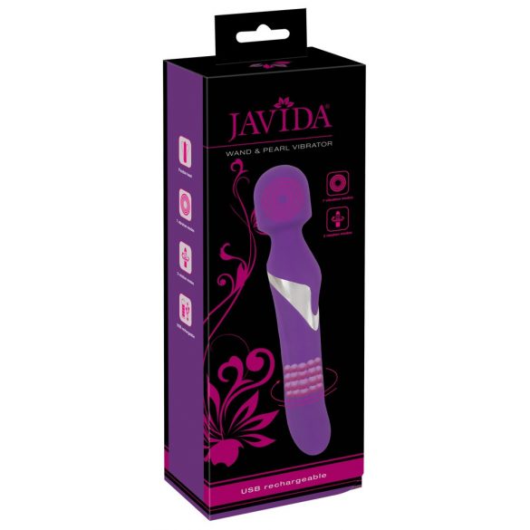 Javida Bacchetta Magica & Perla - Vibratore massaggiatore 2in1 (viola) 