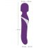 Javida Wand & Pearl - Vibratore 2in1 massaggiante (viola)