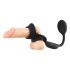 Rebel - Anello per pene e testicoli con vibratore (nero) 