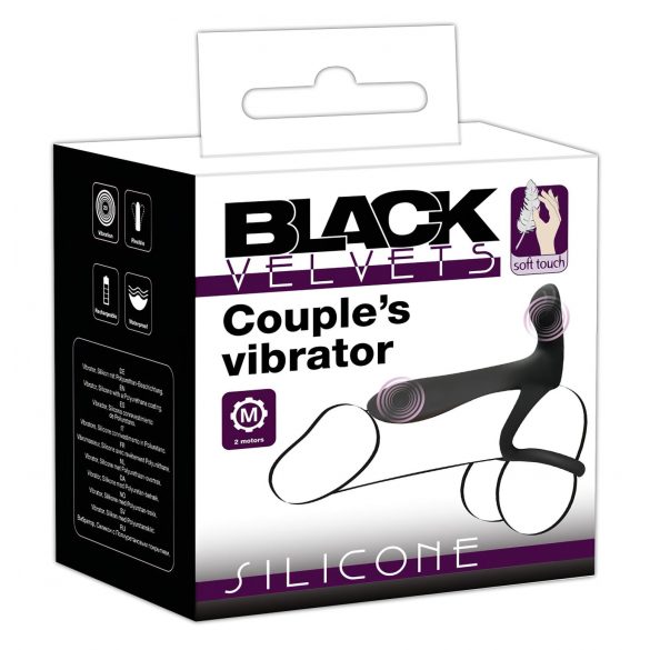 Black Velvet - 2in1 vibratore coppia e anello fallico ricaricabile (nero)