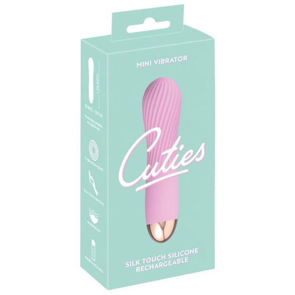 Mini Vibratore Cuties - Ricaricabile, Impermeabile e a Spirale (Rosa) 