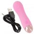 Mini Vibratore Cuties - Ricaricabile, Impermeabile e a Spirale (Rosa) 