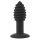 Vibratore anale in silicone ricaricabile Black Velvet Twist (nero) 