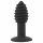 Vibratore anale in silicone ricaricabile Black Velvet Twist (nero) 