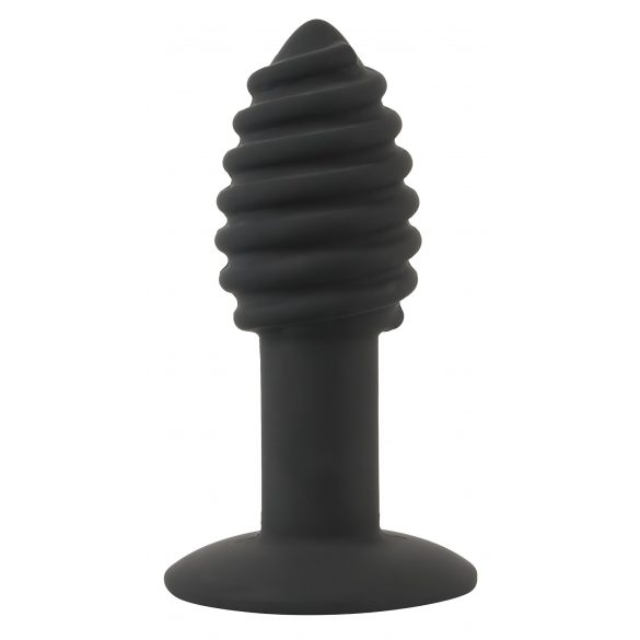 Vibratore anale in silicone ricaricabile Black Velvet Twist (nero) 