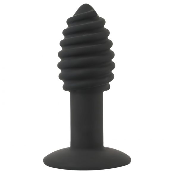 Vibratore anale in silicone ricaricabile Black Velvet Twist (nero) 