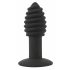 Vibratore anale in silicone ricaricabile Black Velvet Twist (nero) 