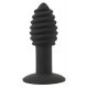 Vibratore anale in silicone ricaricabile Black Velvet Twist (nero) 