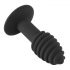 Vibratore anale in silicone ricaricabile Black Velvet Twist (nero) 