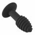 Vibratore anale in silicone ricaricabile Black Velvet Twist (nero) 