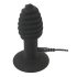 Vibratore anale in silicone ricaricabile Black Velvet Twist (nero) 