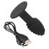 Vibratore anale in silicone ricaricabile Black Velvet Twist (nero) 