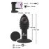 Black Velvet Twist - vibratore anale in silicone ricaricabile (nero)