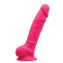 Vibratore Silexd 8 modellabile con ventosa e testicoli - 20cm (rosa) 