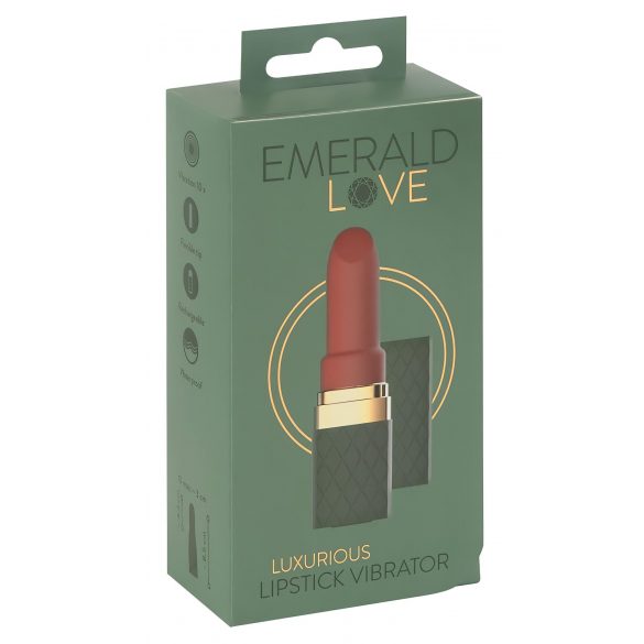 Emerald Love - rossetto vibrante ricaricabile e impermeabile (verde-bordeaux)