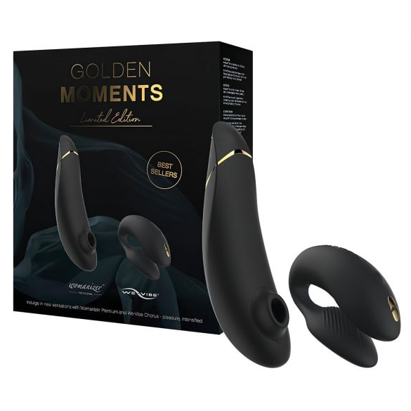 Womanizer Golden Moments 2 - Stimolatore clitorideo e per coppie (nero)