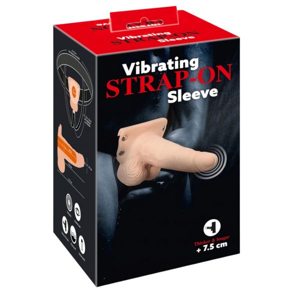 You2Toys Strap-on - vibratore cavo ricaricabile indossabile (naturale)