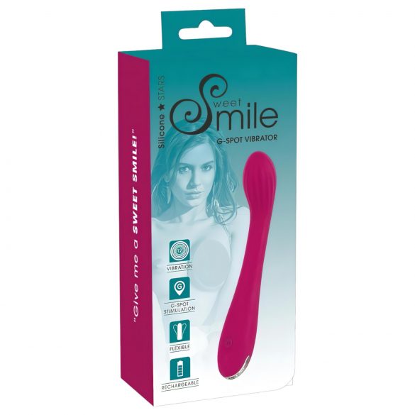 SMILE G-spot - vibratore ricaricabile per punto G con scanalature (viola)