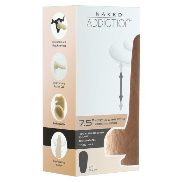 Vibratore Thrusting Ricaricabile Naked Addiction 7,5 (19cm) - Naturale 