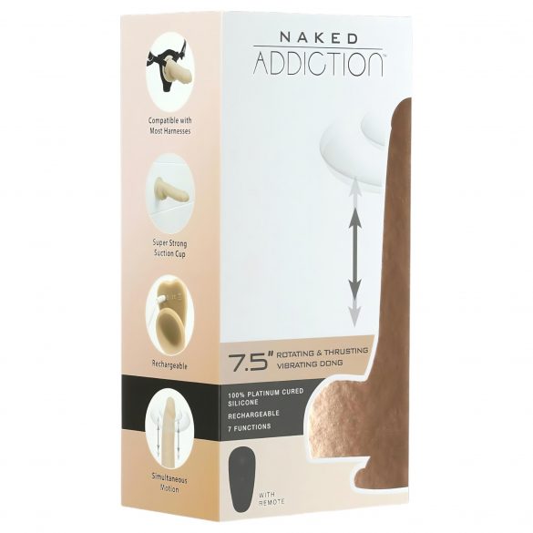 Vibratore Thrusting Ricaricabile Naked Addiction 7,5 (19cm) - Naturale 