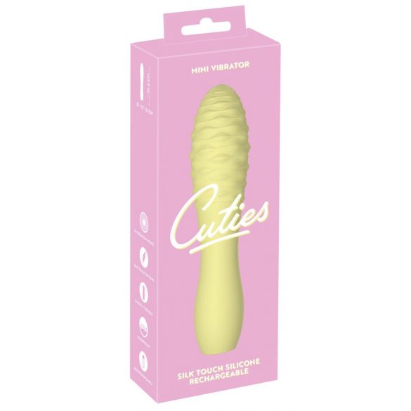 Vibratore Cuties Mini 3 - ricaricabile, impermeabile, a forma di clava (giallo) 