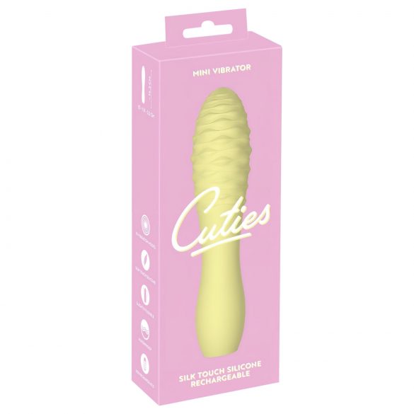 Vibratore Cuties Mini 3 - ricaricabile, impermeabile, a forma di clava (giallo) 