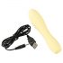 Vibratore Cuties Mini 3 - ricaricabile, impermeabile, a forma di clava (giallo) 