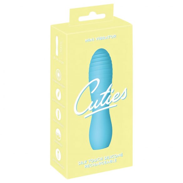 Vibratore pieghettato Cuties Mini 3 - ricaricabile e impermeabile (turchese) 