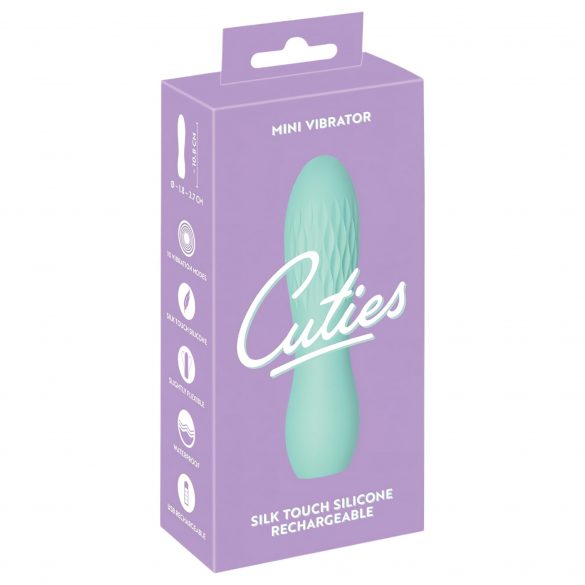 Vibratore geometrico ricaricabile e impermeabile Cuties Mini 3 (verde) 