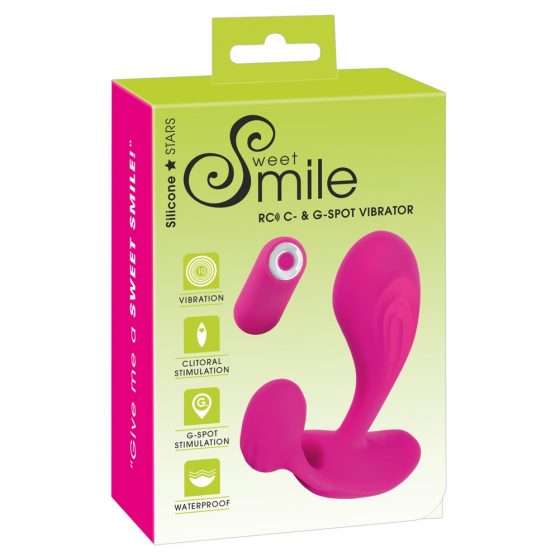 Vibratore per Punto G ricaricabile e radiocomandato SMILE (rosa)