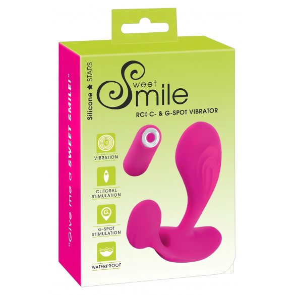 Vibratore per Punto G ricaricabile e radiocomandato SMILE (rosa) 