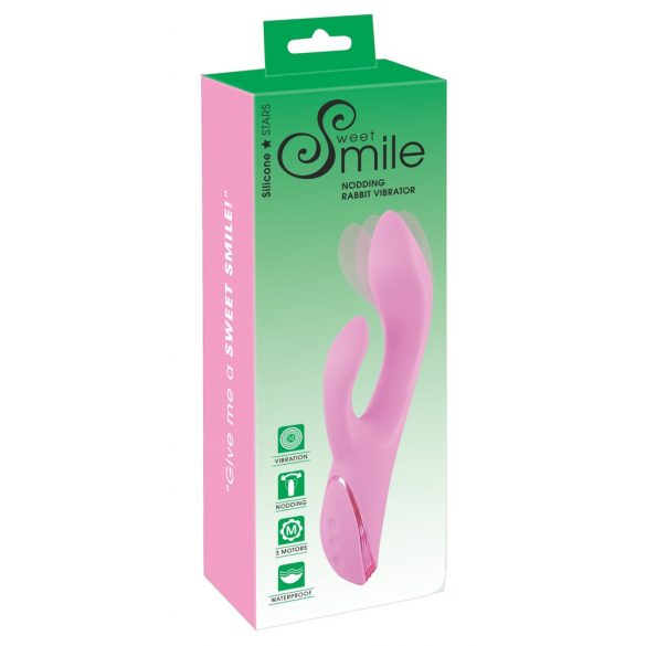 Vibratore SMILE Nodding ricaricabile con asse clitorideo e funzione di annuimento (rosa) 