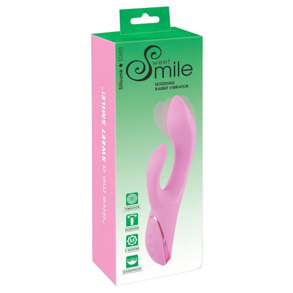 Vibratore SMILE Nodding ricaricabile con asse clitorideo e funzione di annuimento (rosa) 