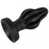 ANOS - dildo anale super morbido e scanalato - 5cm (nero)