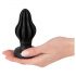 ANOS - dildo anale super morbido e scanalato - 5cm (nero)