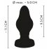 ANOS - dildo anale super morbido e scanalato - 5cm (nero)