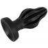 ANOS - dildo anale rigato super morbido - 7cm (nero)