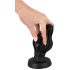 ANOS - dildo anale rigato super morbido - 7cm (nero)