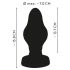 Dildo Anale Costolato Super Morbido ANOS - 7 cm (Nero) 