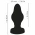 Dildo Anale Costolato Super Morbido ANOS - 7 cm (Nero) 