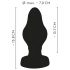 ANOS - dildo anale rigato super morbido - 7cm (nero)