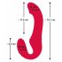 You2Toys Strapless - vibratore a cintura con telecomando (rosso)