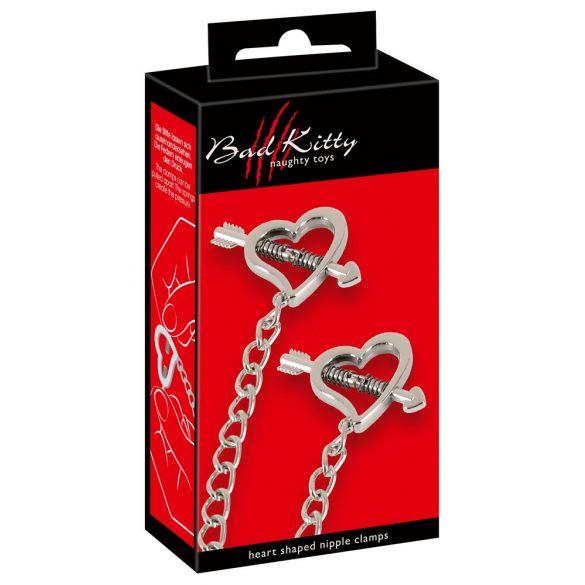 Set di Gioielli da Capezzolo "Frecce di Cupido" di Bad Kitty (argento) 